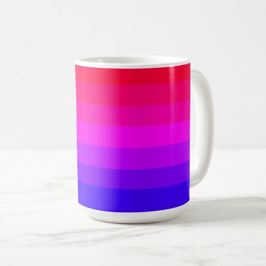 Spaß farbenfroh Ombre Gradient Kaffeetasse (VorderseiteRechts)