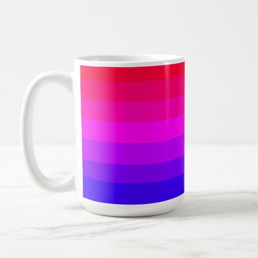 Spaß farbenfroh Ombre Gradient Kaffeetasse (Links)