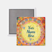 Spaß farbenfroh Personalisiert populäre künstleris Magnet (Vorderseite/Rückseite)