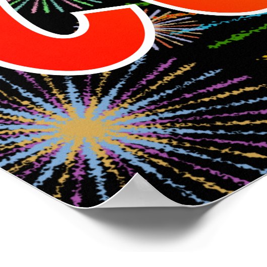 Spaß, Farbenfroh, Regenbogen "GLÜCKWÜNSCHE!" + Feu Poster (Ecke)