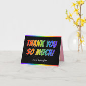 Spaß, farbenfroh, Regenbogen schauen: "DANKE DICH Karte (Gelbe Blume)