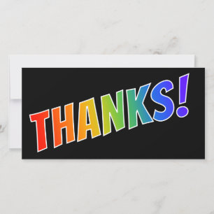 Spaß, farbenfroh, Regenbogen sehen "DANKE!" Dankeskarte