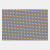 Spaß, farbenfroh, Regenbogenspektrum "MERRY CHRIST Geschenkpapier Set (Vorderseite 2)