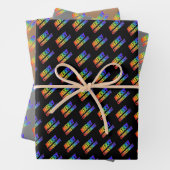 Spaß, farbenfroh, Regenbogenspektrum "MERRY CHRIST Geschenkpapier Set (Beispiel)