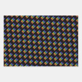 Spaß, farbenfroh, Regenbogenspektrum "MERRY CHRIST Geschenkpapier Set (Vorderseite)