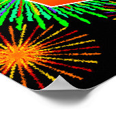 Spaß, farbenfroh, Regenbogenspektrum "MERRY CHRIST Poster (Ecke)