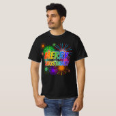 Spaß, farbenfroh, Regenbogenspektrum "MERRY CHRIST T-Shirt (Vorne ganz)
