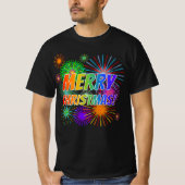 Spaß, farbenfroh, Regenbogenspektrum "MERRY CHRIST T-Shirt (Vorderseite)