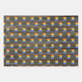 Spaß, Farbenfroh, Regenbogenspektrum Muster 2 Vera Geschenkpapier Set (Vorderseite 2)