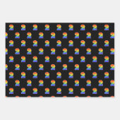 Spaß, Farbenfroh, Regenbogenspektrum Muster 2 Vera Geschenkpapier Set (Vorderseite)