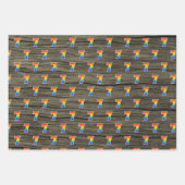 Spaß, Farbenfroh, Regenbogenspektrum Muster 7 Vera Geschenkpapier Set (Vorderseite 2)
