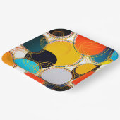 Spaß farbenfroh Retro Abstrakt Freeform Party 9" Pappteller (Gewinkelt)