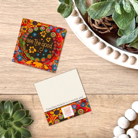 Spaß farbenfroh sehen die gut Inspirierend Kinderk Quadratische Visitenkarte