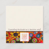 Spaß farbenfroh sehen die gut Inspirierend Kinderk Quadratische Visitenkarte (Rückseite)