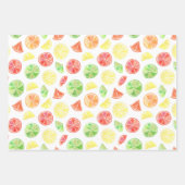 Spaß farbenfroh Tutti Fruitti Tropical Geschenkpapier Set (Vorderseite 3)