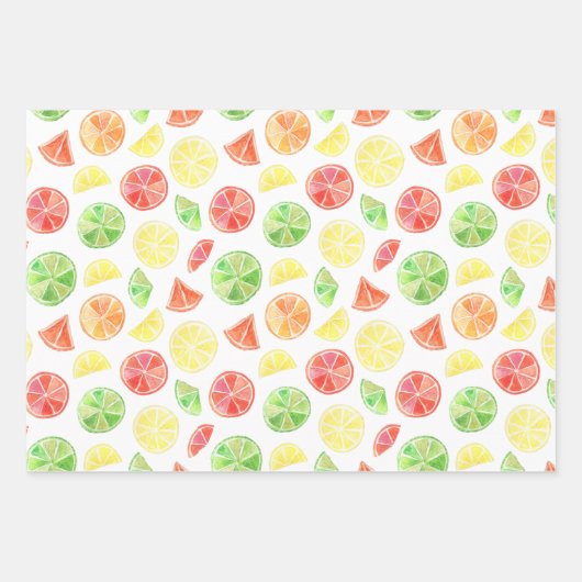 Spaß farbenfroh Tutti Fruitti Tropical Geschenkpapier Set (Vorderseite 3)