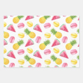 Spaß farbenfroh Tutti Fruitti Tropical Geschenkpapier Set (Vorderseite 2)