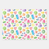 Spaß farbenfroh Tutti Fruitti Tropical Geschenkpapier Set (Vorderseite)