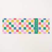 Spaß farbenfroh überprüft Merry & Bright Yogamatte (Vorderseite (Horizontal))