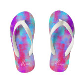 Spaß Farbenfrohe Abstrakte Punkte Flip Flops Sanda Kinderbadesandalen (Fußbett)