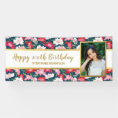 Spaß farbenfrohe Blume, jedes Alter, Ihr Foto Gebu Banner (Horizontal)