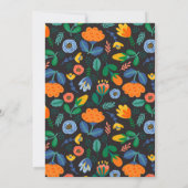 Spaß farbenfrohe Blumenbrunch Einladung (Rückseite)