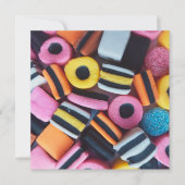 Spaß, farbenfrohe Bonbons Grußkarte (Vorderseite)