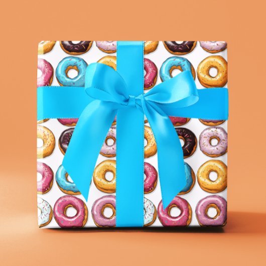 Spaß Farbenfrohe Donuts Geschenkpapier