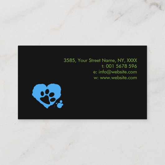 Spaß Farbenfrohe Farbdrucke - Hunde Walker Visitenkarte (Rückseite)