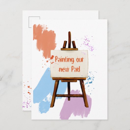 Spaß Farbenfrohe Farbmuster Beispiele | Künstlerin Ankündigungspostkarte (Vorne/Hinten)