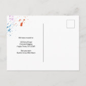 Spaß Farbenfrohe Farbmuster Beispiele | Künstlerin Ankündigungspostkarte (Rückseite)