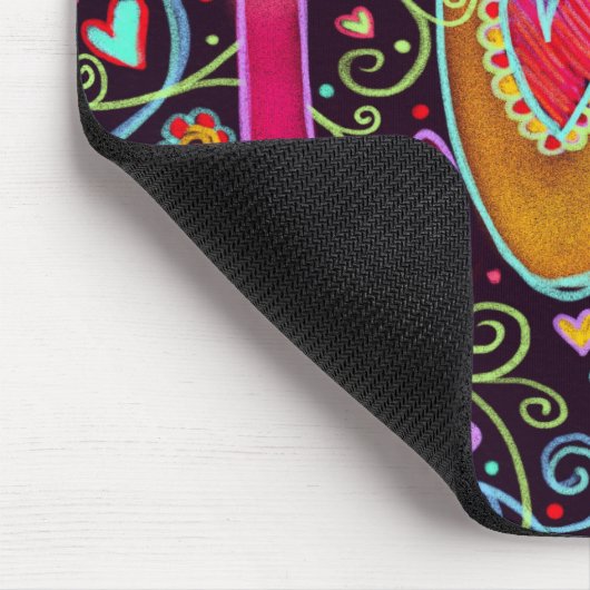 Spaß Farbenfrohe fröhliche LIEBE Mousepad (Ecke)