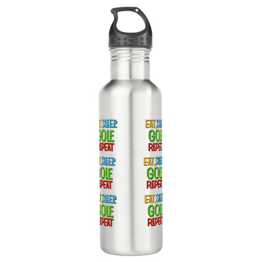 Spaß Farbenfrohe Funny Golf Joke Golfer Edelstahlflasche (Rückseite)