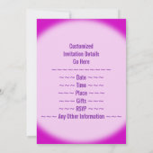 Spaß, farbenfrohe Geburtstagsfeier Einladung (Rückseite)