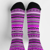 Spaß, farbenfrohe, Gemusterte Lila Streifen Socken (Oben)