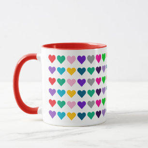 Spaß, farbenfrohe harmonische Karten Herz-Anzug-Mu Tasse
