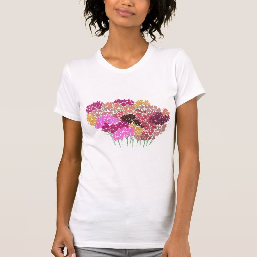 Spaß farbenfrohe, helle Happy Blume T-Shirt (Vorderseite)