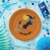 Spaß Farbenfrohe Hexe Halloween-Party Pappteller (Party)