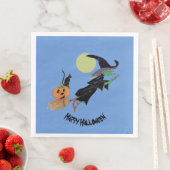 Spaß Farbenfrohe Hexe Halloween-Party Serviette (Beispiel)