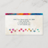 Spaß farbenfrohe Hunde - Hundeschlittenfahrkarte Visitenkarte (Rückseite)