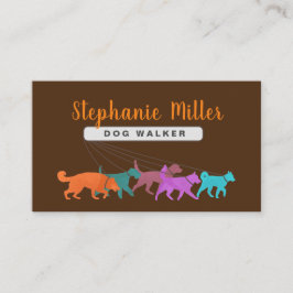 Spaß farbenfrohe Hunde - Hundeschlittenfahrkarte Visitenkarte