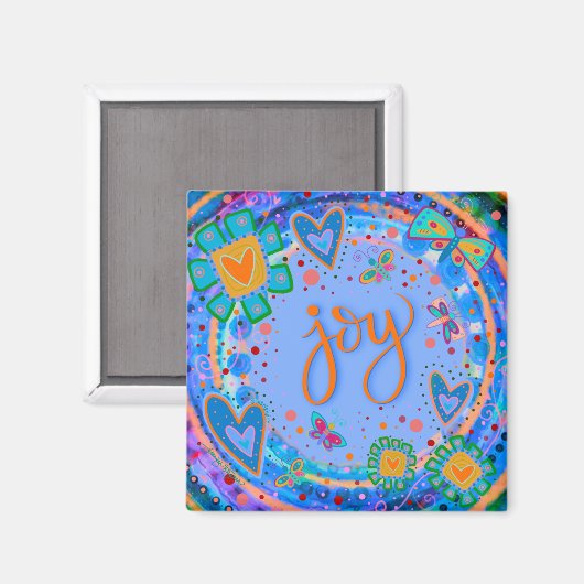 Spaß Farbenfrohe Inspiration Motivierend Freude Magnet (Vorderseite/Rückseite)