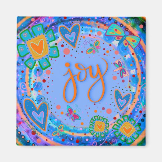 Spaß Farbenfrohe Inspiration Motivierend Freude Magnet (Vorne)