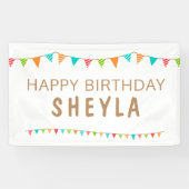 Spaß farbenfrohe Jagdfahnen Happy Geburtsname Banner (Horizontal)