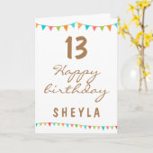 Spaß Farbenfrohe Jagdfahnen Kindergeburtstag Party Karte (Gelbe Blume)