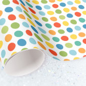 Spaß farbenfrohe Kinder Polka Dot Muster Moderne Geschenkpapier