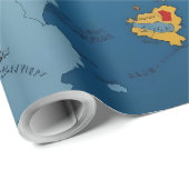 Spaß farbenfrohe Kinder-Weltkarte Geschenkpapier (Rolleneckpunkt)