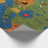 Spaß farbenfrohe Kinder-Weltkarte Geschenkpapier (Ecke)