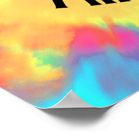 Spaß Farbenfrohe Krawatte färben Pig Trüffel des A Poster (Ecke)