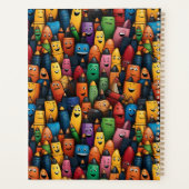 Spaß farbenfrohe Lehrerin Nachhilfe Pen Muster Planer (Rückseite)